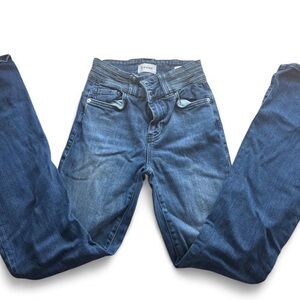 Frame Denim High-Rise Faded Blue Jeans